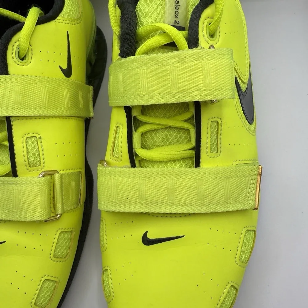 Nike Romaleos 2 Weightlifting Shoes Mens Size US 11 Volt Green Black 476927-730